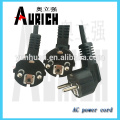 PVC estándar europeo enchufe Cable cable de alimentación de CA con 250V